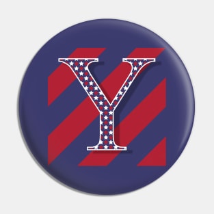 Old Glory Letter Y Pin