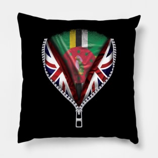 Dominican Flag  Dominica Flag zipped British Flag - Gift for Dominican From Dominica Pillow
