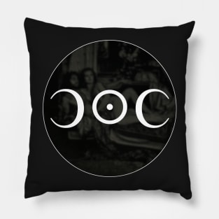 Moon Child White Logo Pillow