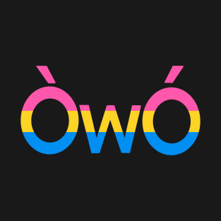ÒwÓ Pansexual angry owo pride emoticon T-Shirt