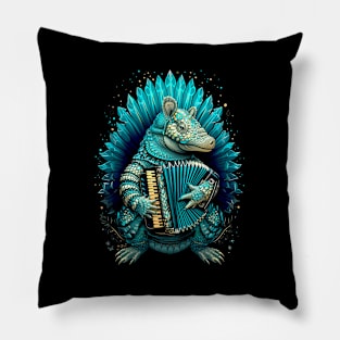 Aurora Armadillo Accordionist Pillow