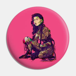 cyberpunk lady Pin