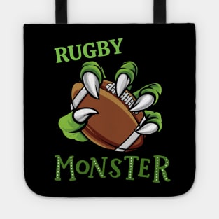 Rugby monster sport Gift for Rugby player love Rugby funny present for kids and adults Tote