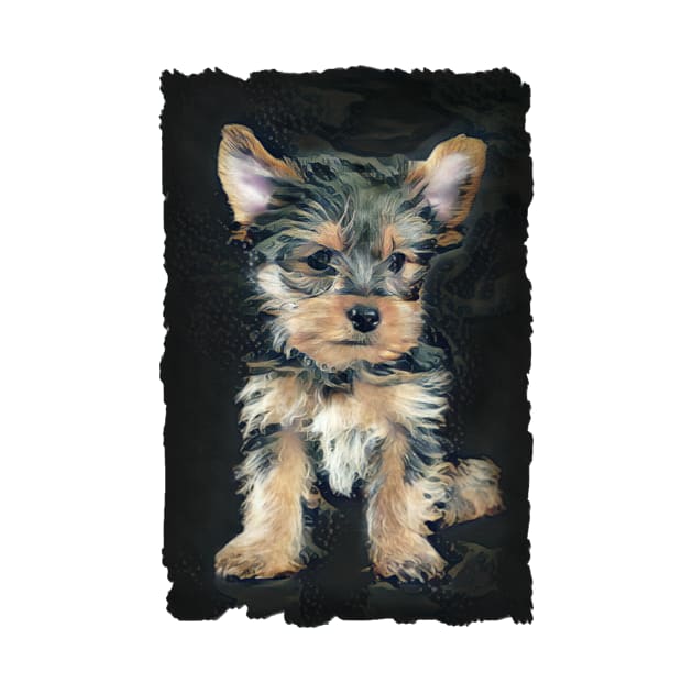 Yorkshire Terrier Puppy Digital Painting by PhotoArts