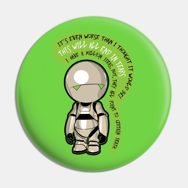 Marvin : the pessimist robot Pin by VanyNany