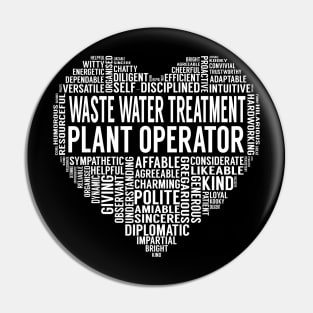 Waste Water Treatment Plant Operator Heart Pin