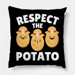 Respect The Potato - Funny Potato Lover Gift Pillow