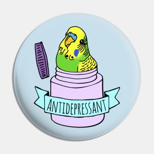 Antidepressant Green Budgie Pin