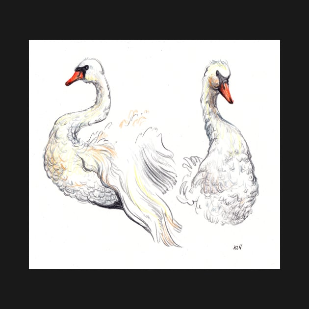 Two White Swans by sadnettles