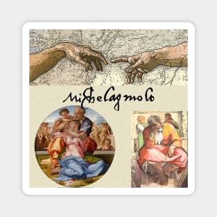 Michelangelo Collage Magnet