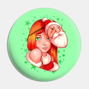 Lady Santa Variant04 Pin