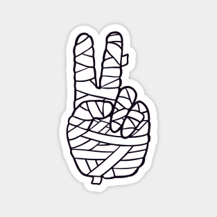 Mummy Peace Sign Magnet
