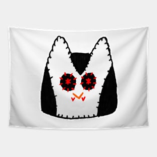 cute vampire owl plush illustration Tapestry