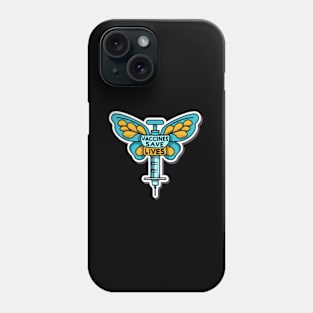 Gentle Immunization Butterfly Syringe Phone Case