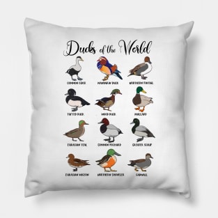 Different ducks - types of ducks Pillow