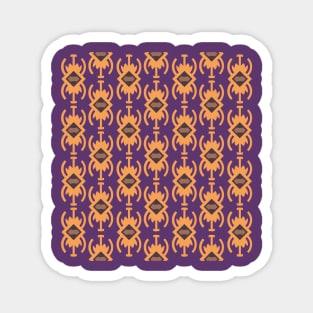 Orange geometric pattern abstract Magnet