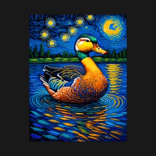 Duck in starry night T-Shirt
