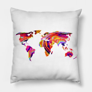 Boloful World Map Pillow