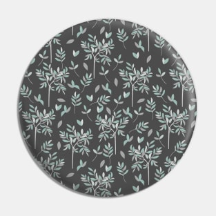 Olive branch pattern in grey Pin