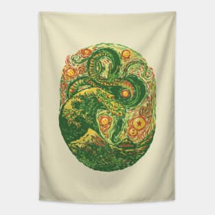 Chinese Dragon Post Impressionist by Tobe Fonseca Tapestry