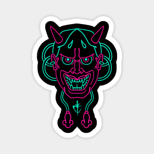 Neon hannya Magnet