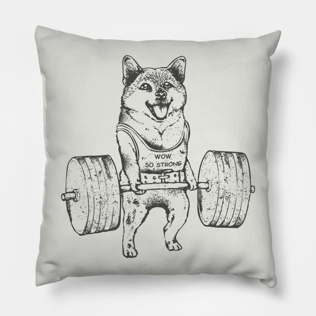 Shiba Inu Lift Pillow by huebucket