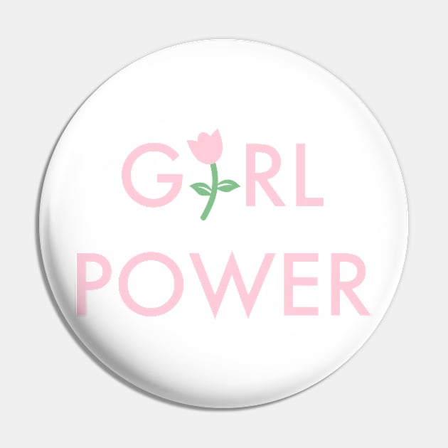 Pink Girl Flower Power Pin by candidkiddo