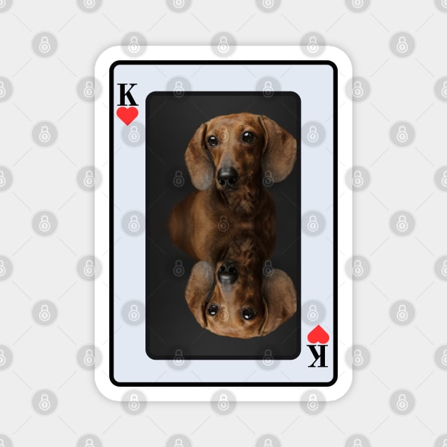 Dachshund King of Hearts Magnet by HighwayForSouls