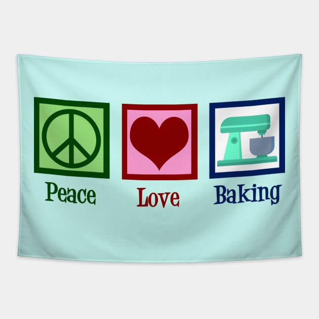 Peace Love Baking Tapestry by epiclovedesigns