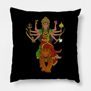 Hindu God - Durga Pillow