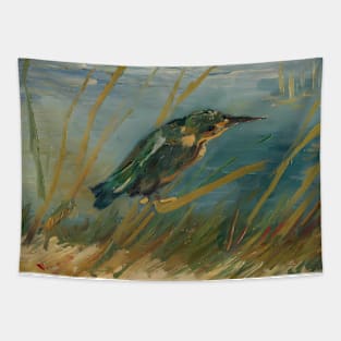 Van Gogh Kingfisher by the Waterside Tapestry