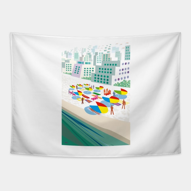 Beach Clique Tapestry by charker