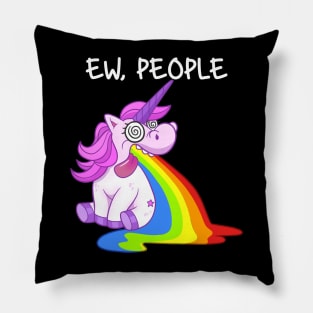 Unicorn Solitude: A Majestic Escape from Humanity Pillow