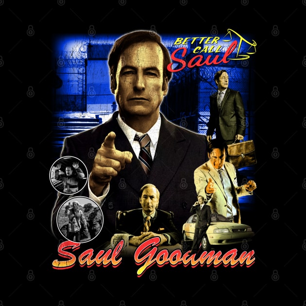 Saul goodman vintage 90s bootleg design by BVNKGRAPHICS