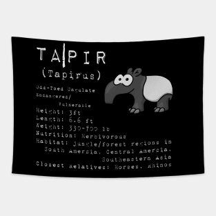 Funny Cartoon Tapir Fact Sheet Profile Description Tapestry