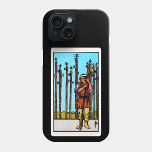 Card #30 - Nine Of Wands - Rider Waite Smith Tarot Phone Case