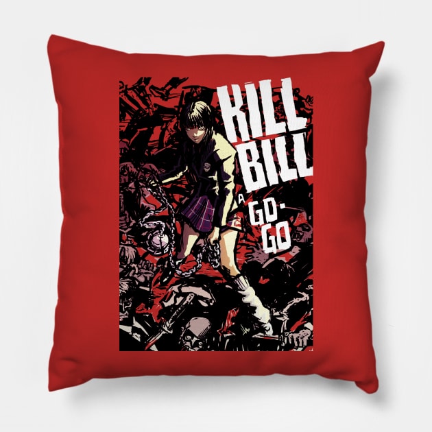 Kill Bill a go go Pillow by grungethemovie