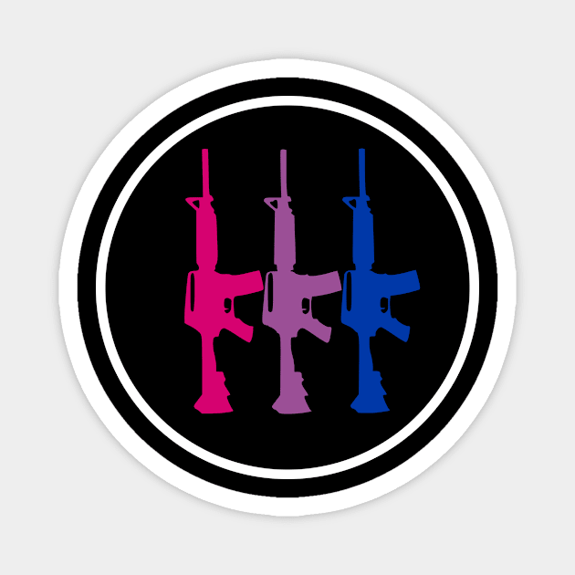 Bisexual Pride Flag Rifles Magnet by Shared Reality Shop