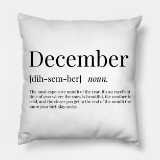 December Definition Pillow