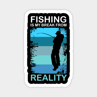 Fisherman angler fishing fishing Magnet