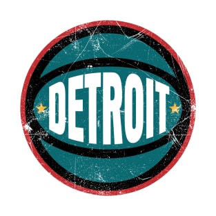 Detroit Retro Ball - White 2 T-Shirt