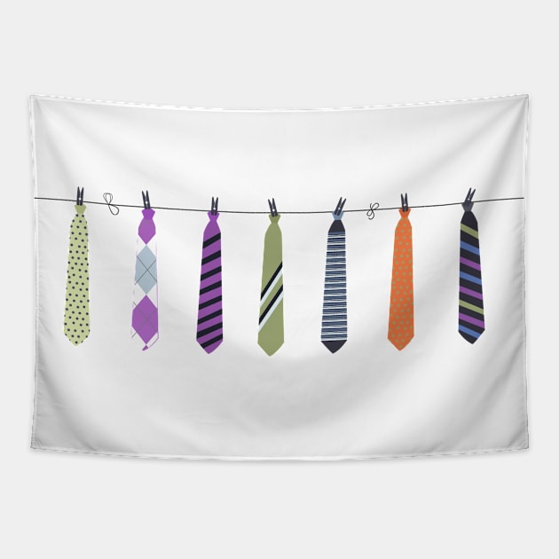Happy Father's Day hanging tie II Tapestry by GULSENGUNEL