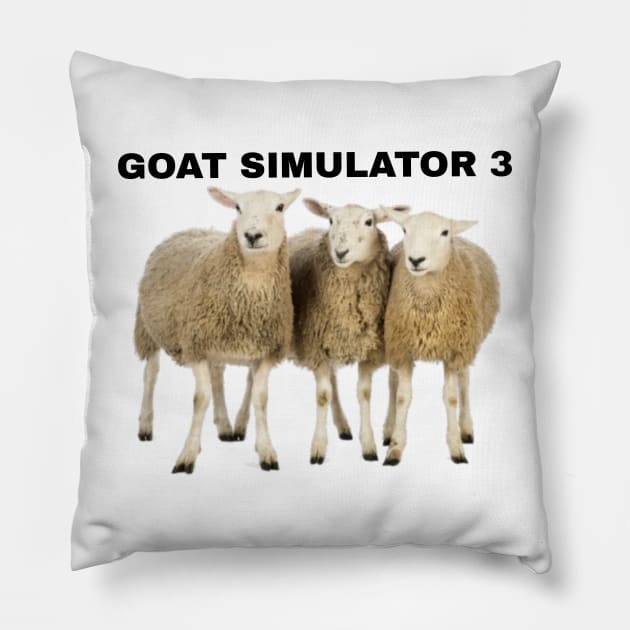 Goat Simulator 3 Funny Pillow by Trendy-Now