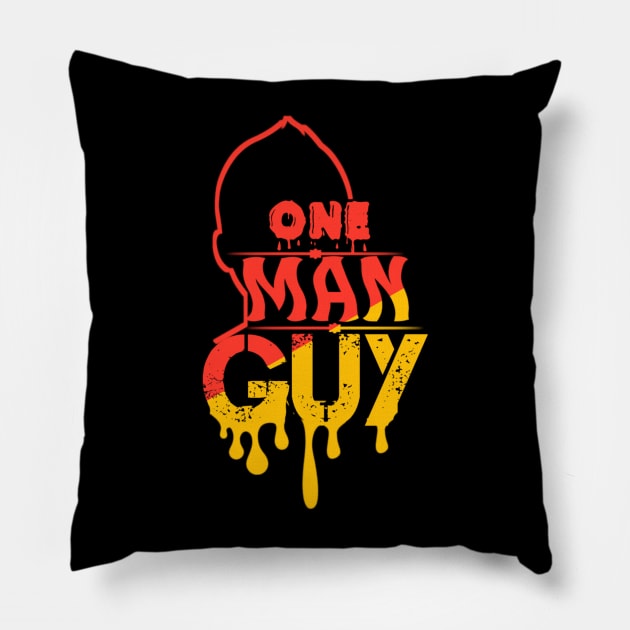 One man guy Pillow by Ashmastyle