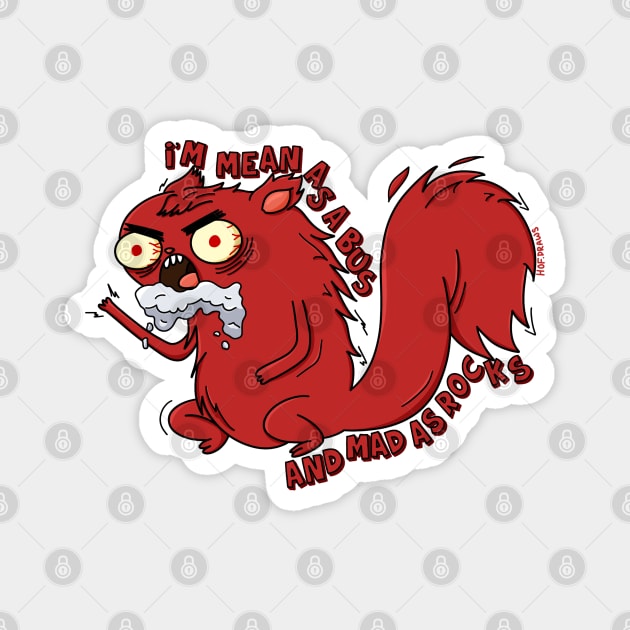 Angry Squirrel Adventure Time Magnet by HofDraws