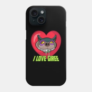 I Love Giree - Red & Green Phone Case