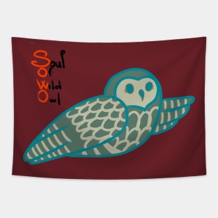 Soul Of Wild Owl Tapestry