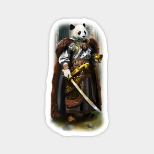 Exclusive Hand Drawn Samurai Panda | Samurai Collection Item-22 (Panda) | by Rendigart Studio Magnet