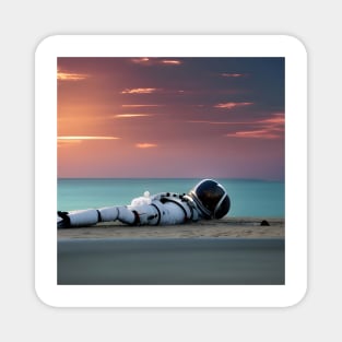 Relaxing Astronaut Magnet