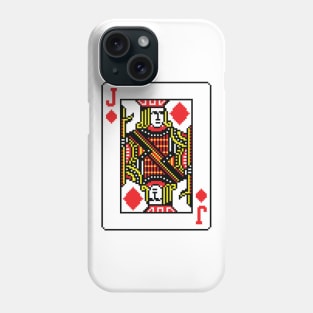 Jack of Diamonds Pixel Art Phone Case